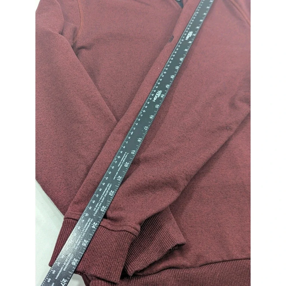 Travis Mathew Sweater Mens 2XL Maroon Heavy Henley Pullover Willow‎ Tree Golf